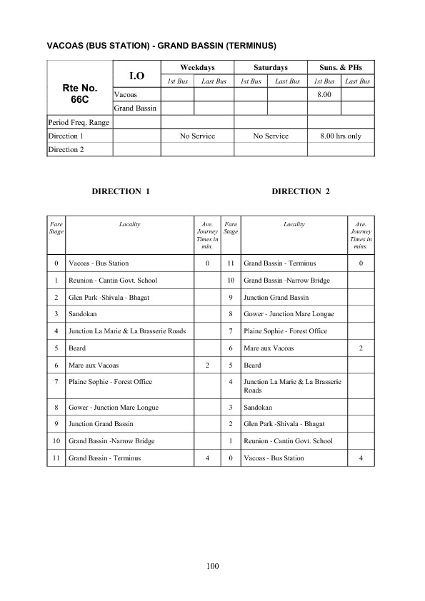 official schedule route 66C