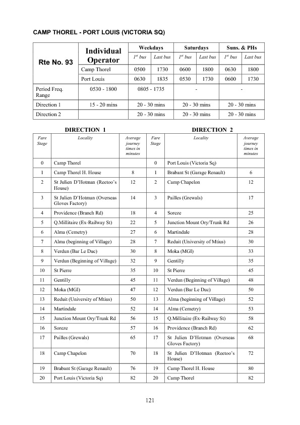 official schedule route 93