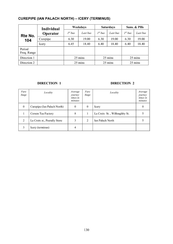 official schedule route 104