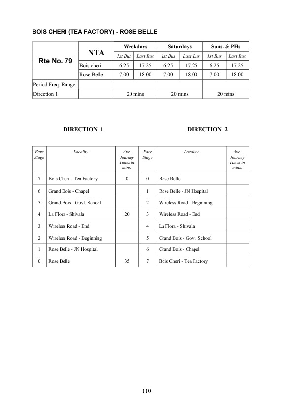 official schedule route 79