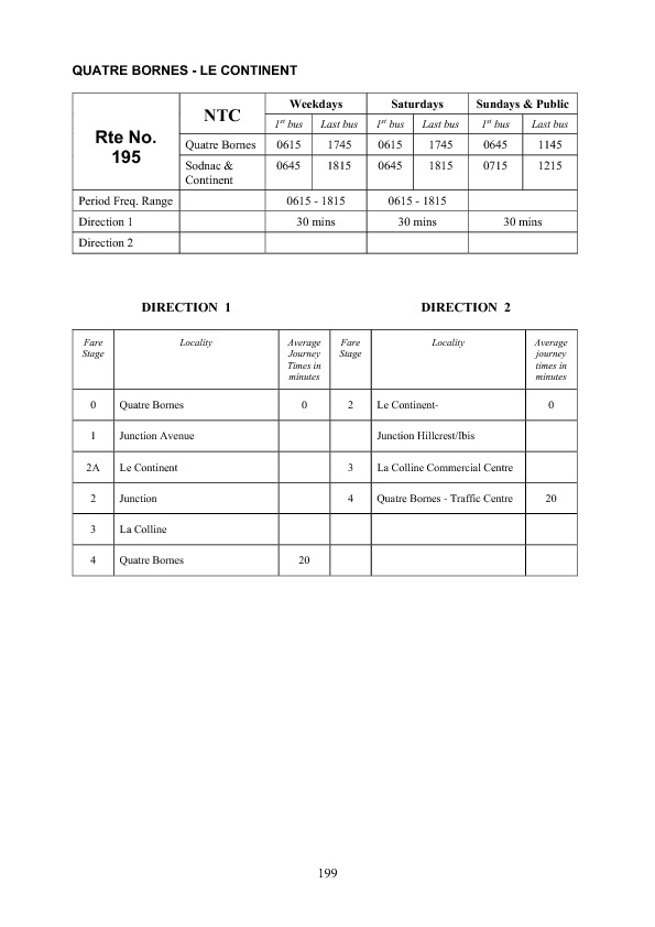 official schedule route 195