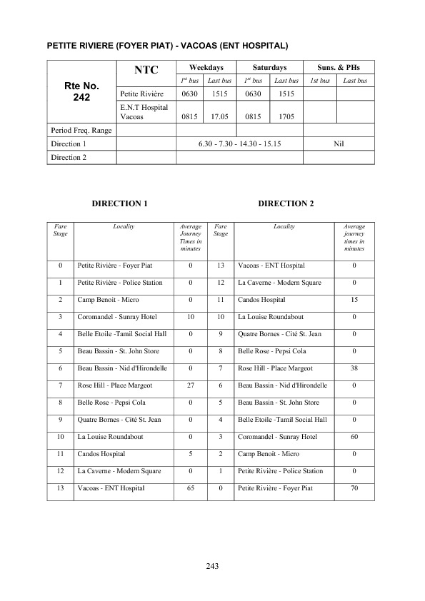 official schedule route 242