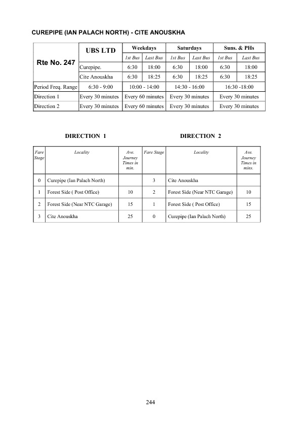 official schedule route 247